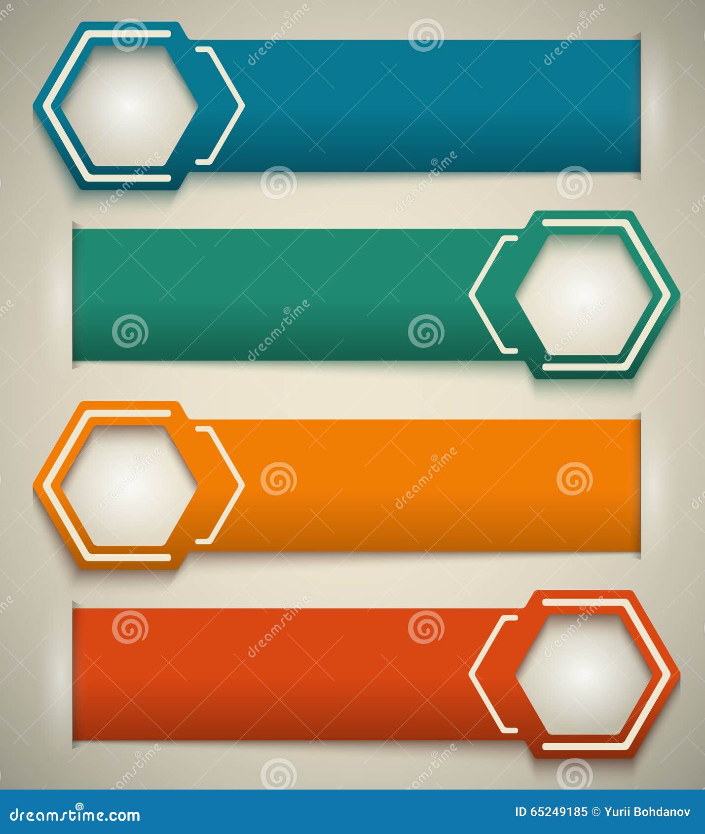 Horizontal-banner-effect-paper-vintage-background Stock Vector ...