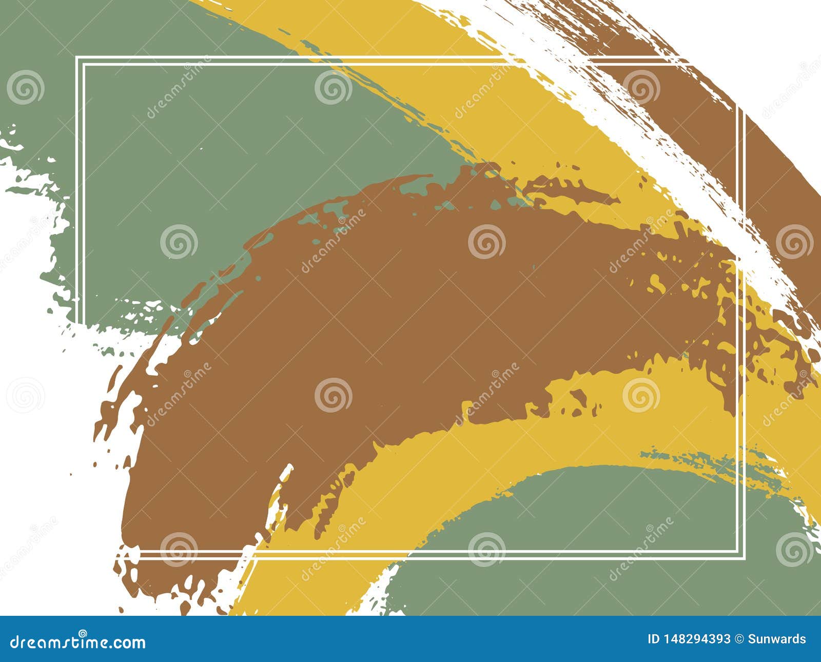 Download Horizontal Border With Paint Brush Strokes Stock Vector ...