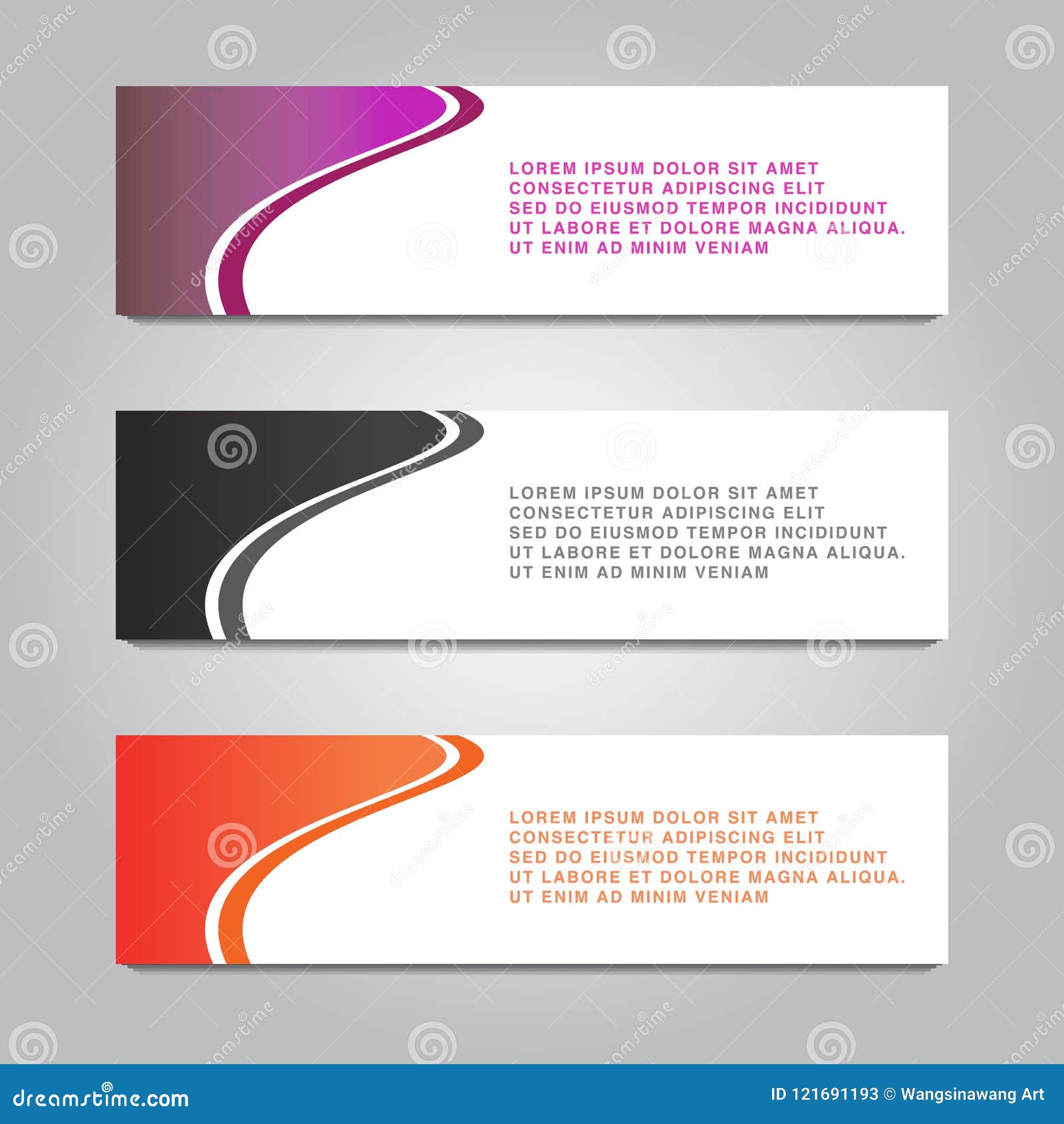 Horizontal Business Web Banner Templates. Vector Corporate With Free Online Banner Templates
