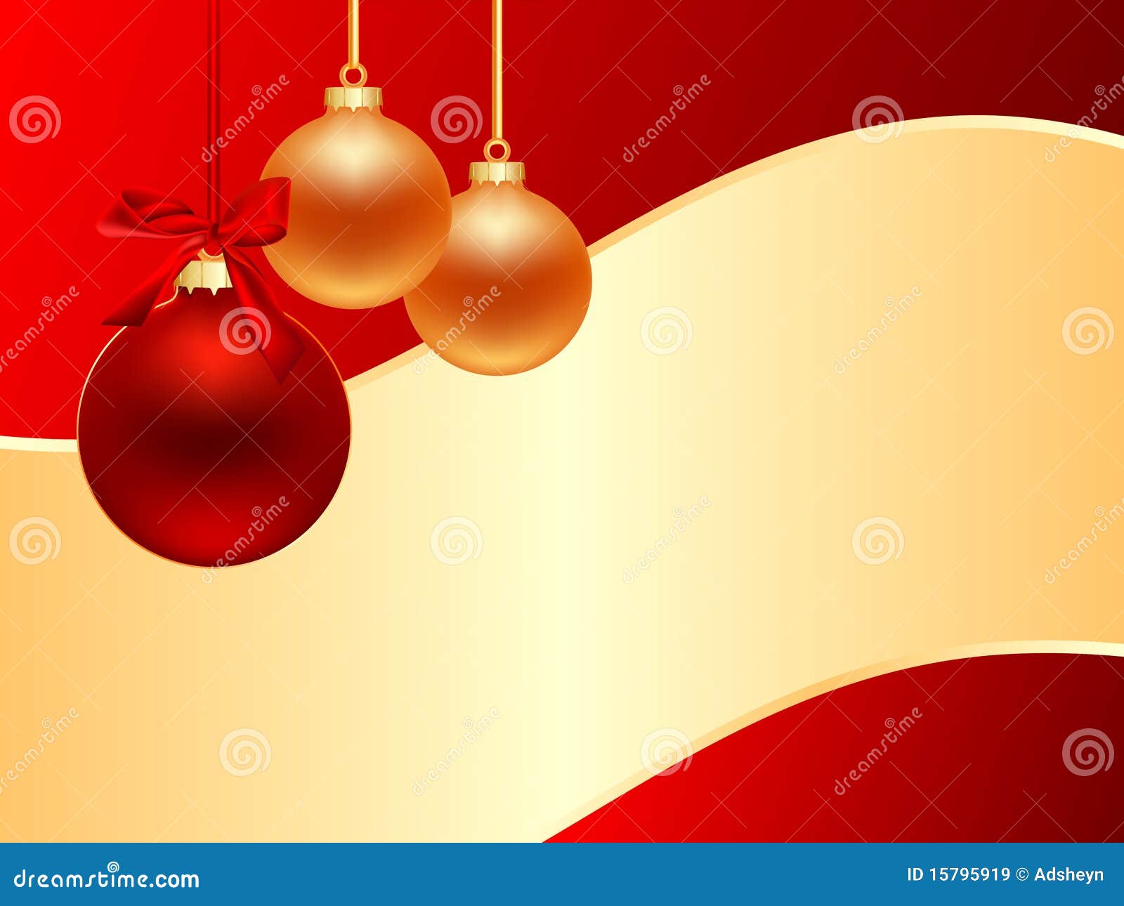Horizontal christmas card stock illustration. Illustration of decorate ...