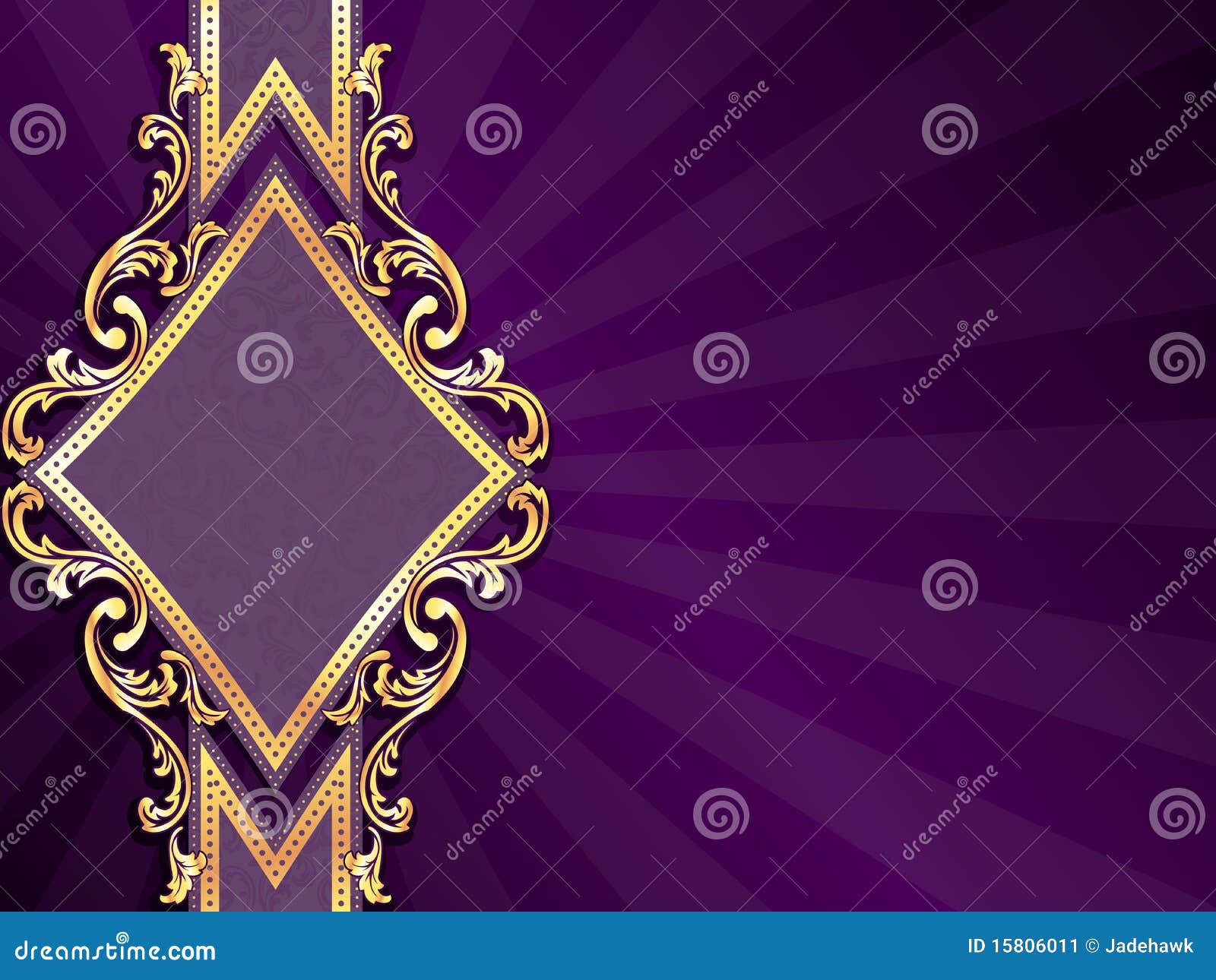 horizontal diamond-d purple banner