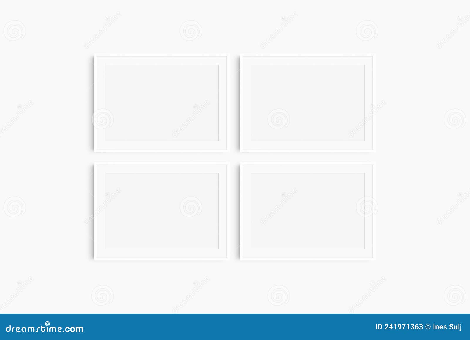 Horizontal Frame Mockup 75, 70x50, A4, A3, A2, A1 Landscape. Set of