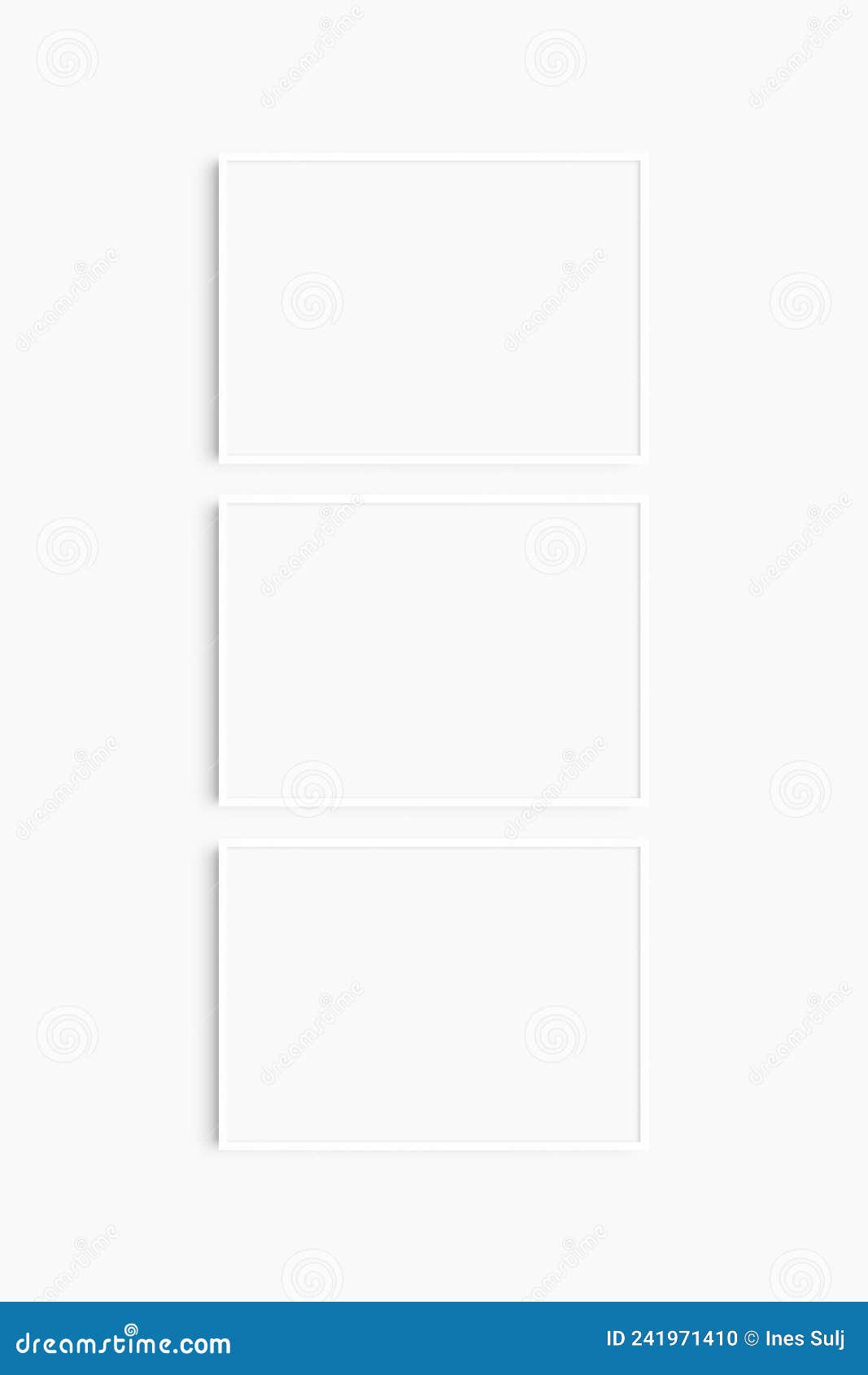 Horizontal Frame Mockup 75, 70x50, A4, A3, A2, A1 Landscape. Set of