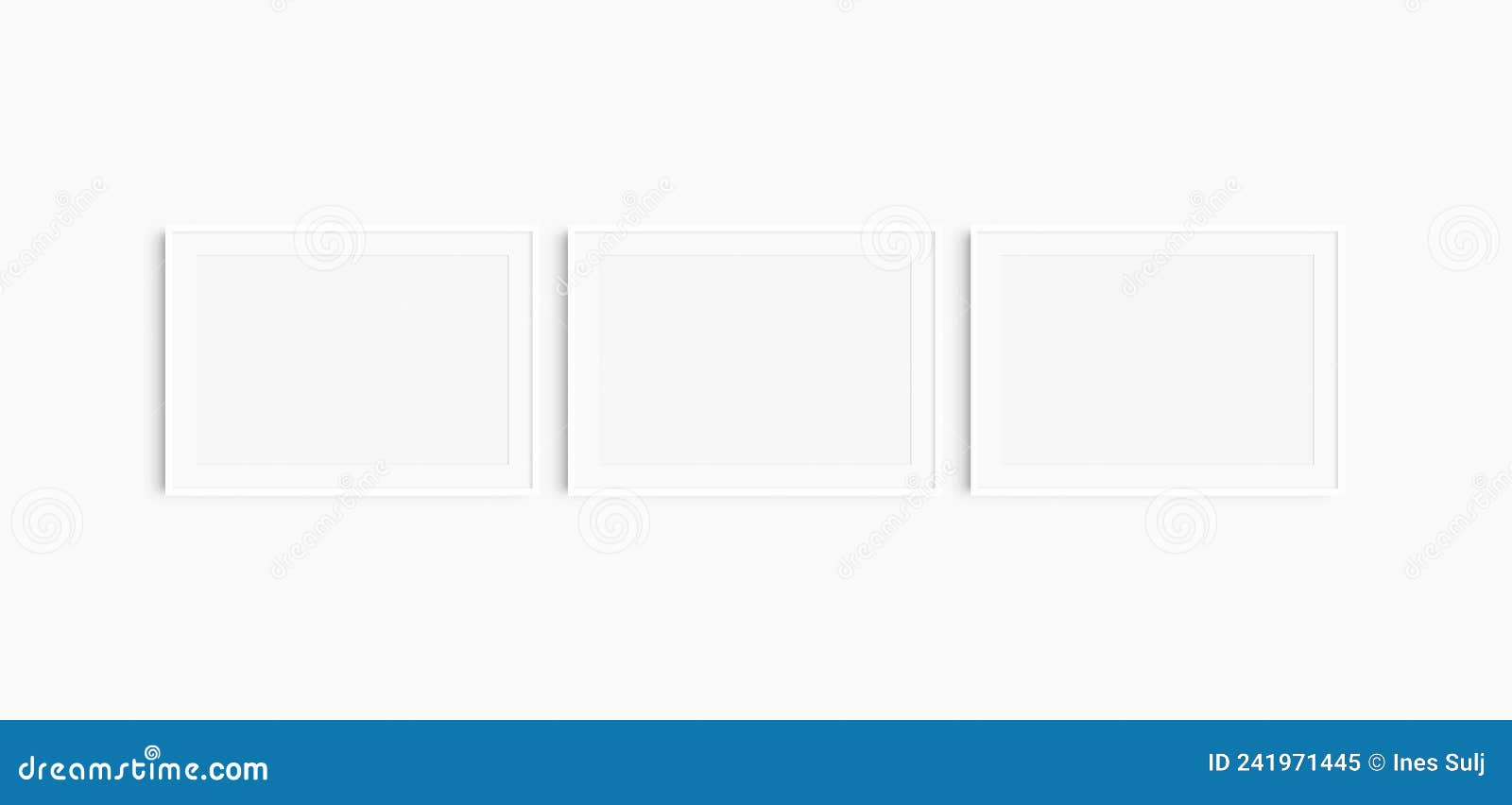 Horizontal Frame Mockup 75, 70x50, A4, A3, A2, A1 Landscape. Set of
