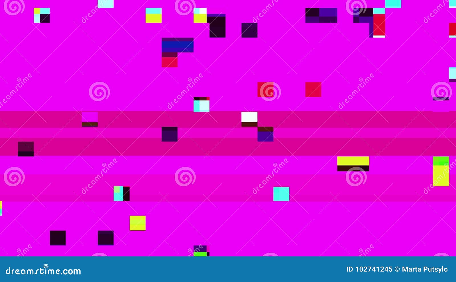 Glitch TV Screen. Purple Background Stock Illustration Illustration