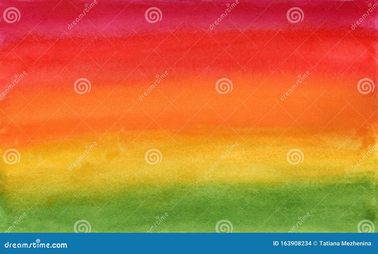 horizontal gradient green to red watercolor art