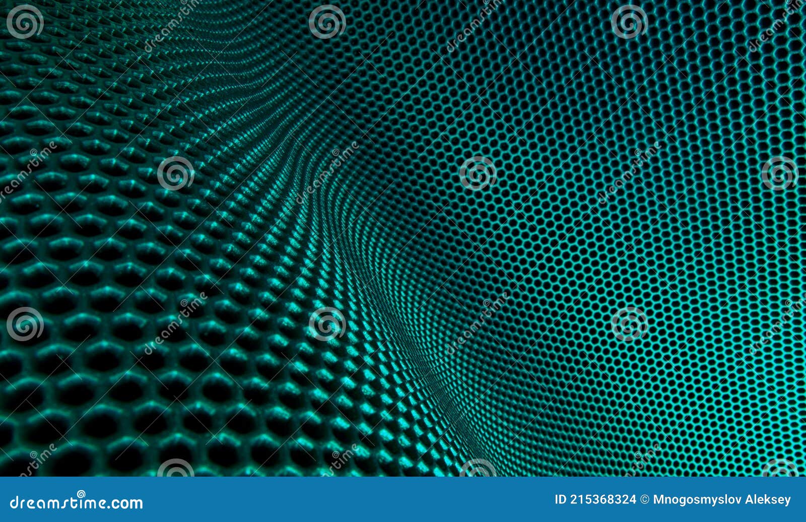 horizontal green flexible bend abstract trellised or cellular background