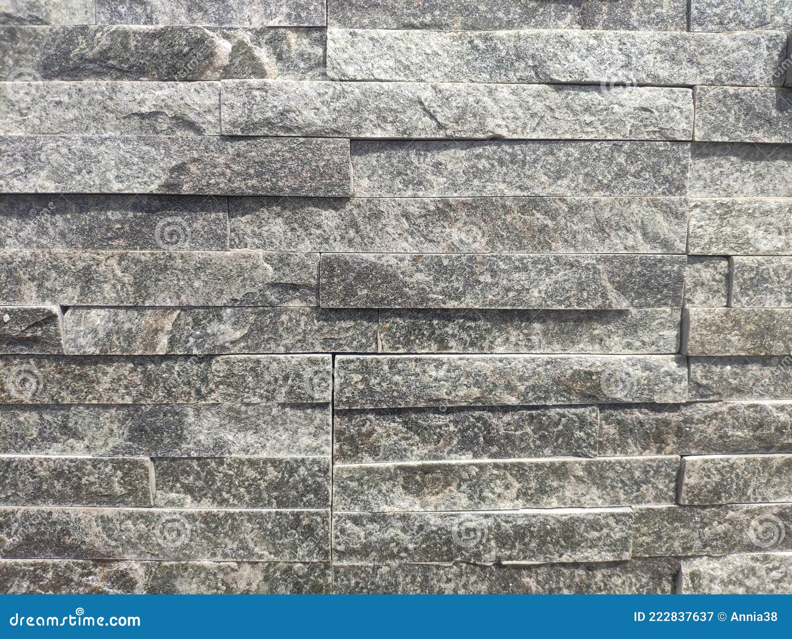 Horizontal Modern Brick Wall Background. Stone Wall Texture Stock Image