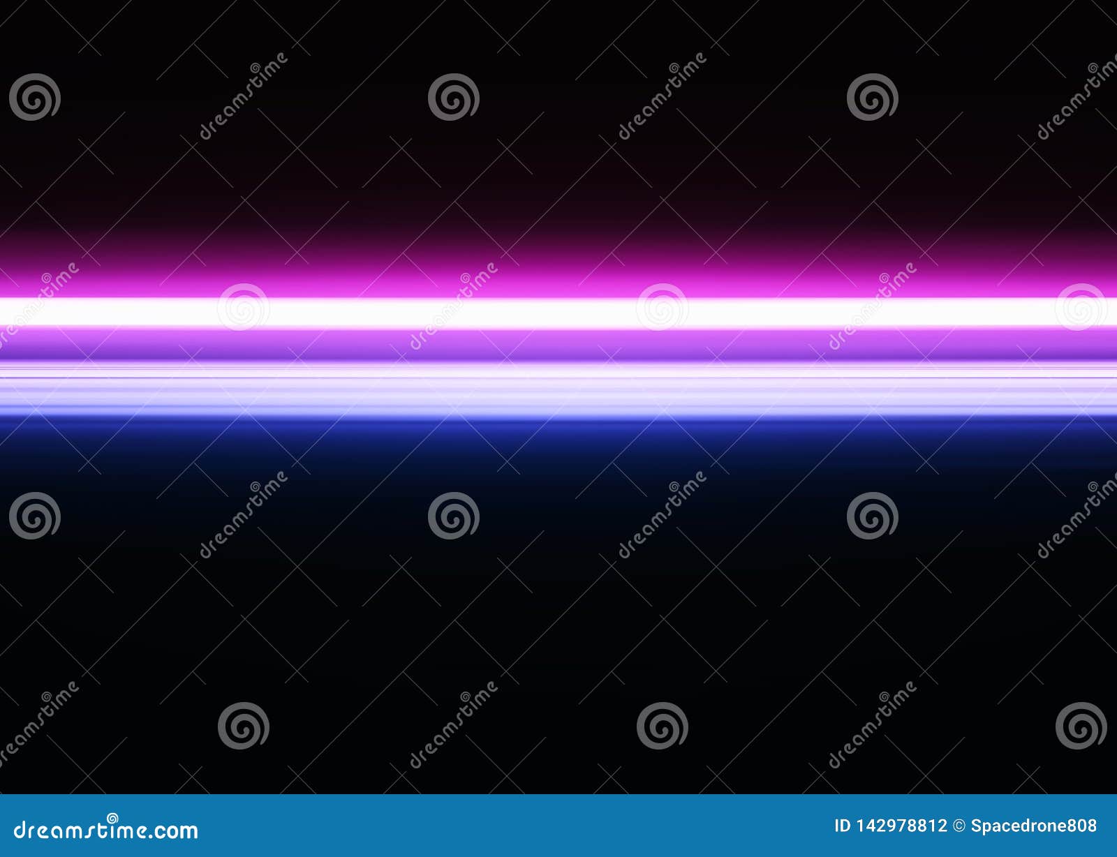 Horizontal Pink and Purple Neon Line Illustration Background Stock