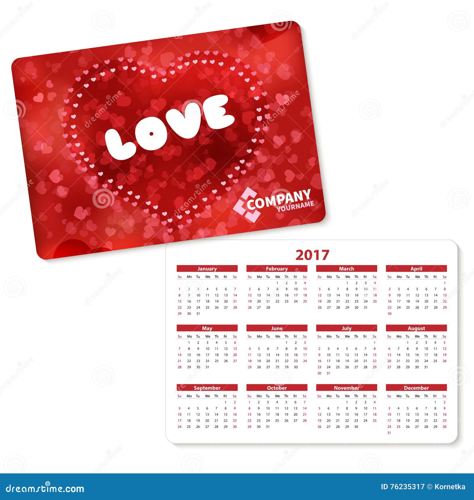 Download Horizontal Pocket Calendar Stock Vector Illustration Of Date 76235317