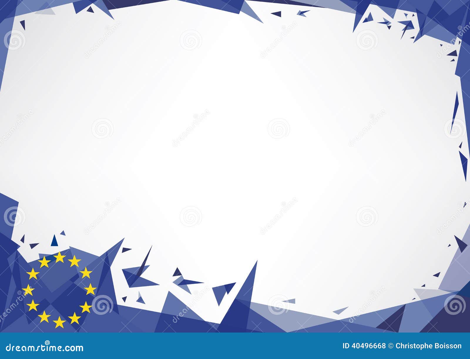 Horizontal Poster Origami Of Europe Stock Vector Illustration of