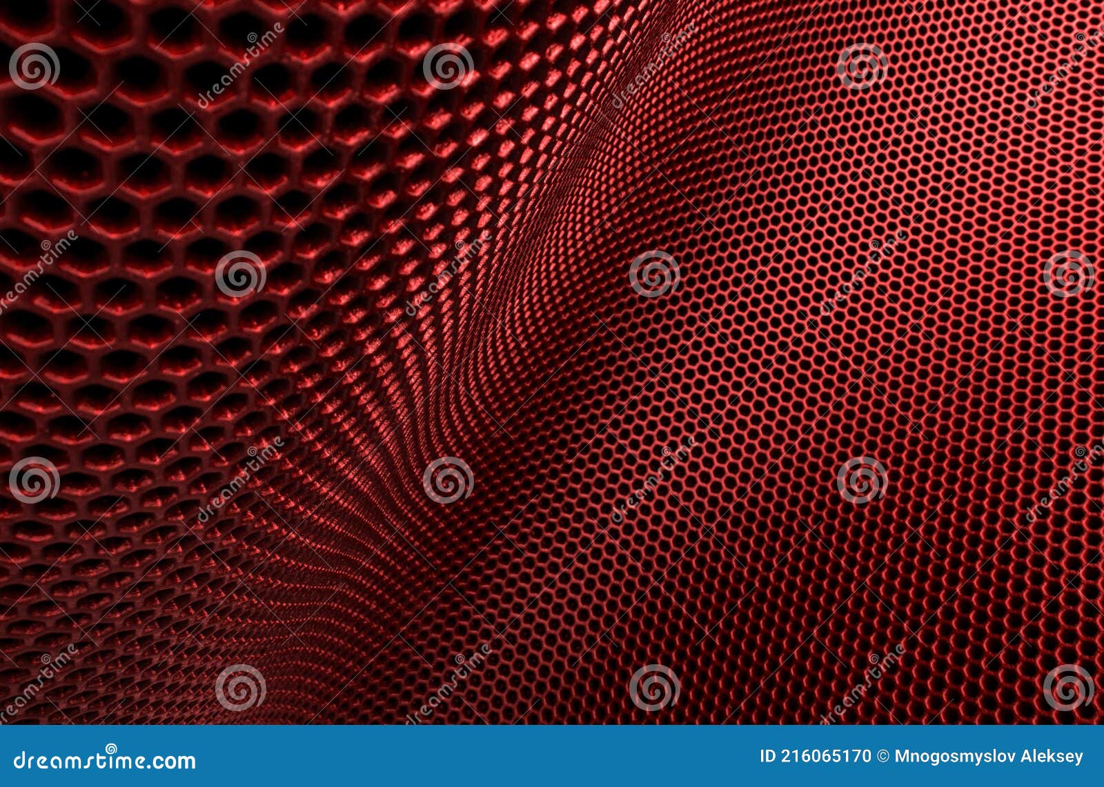 horizontal red flexible bend abstract trellised or cellular background