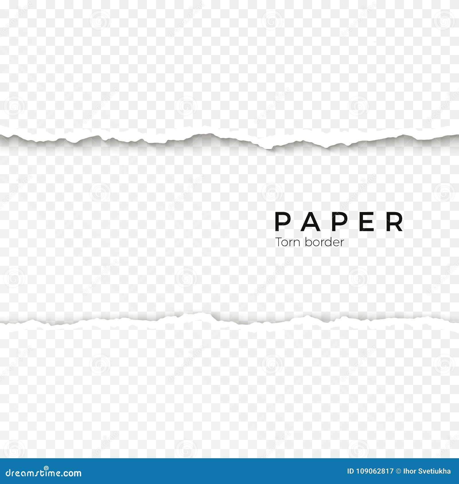 horizontal seamless torn paper edge. rough broken border of paper stripe.  