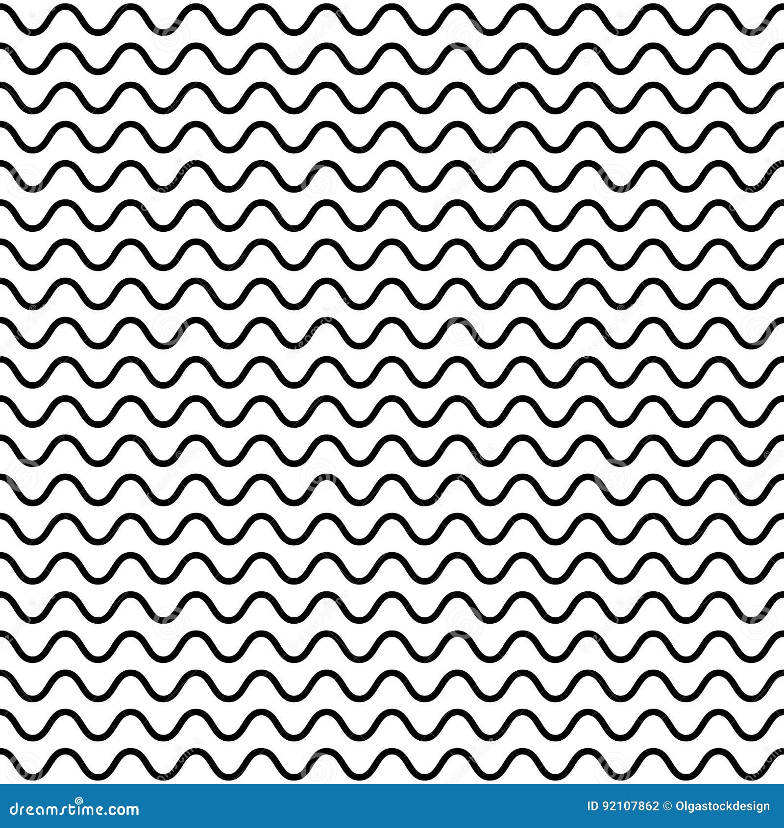 horizontal wavy lines,  seamless pattern