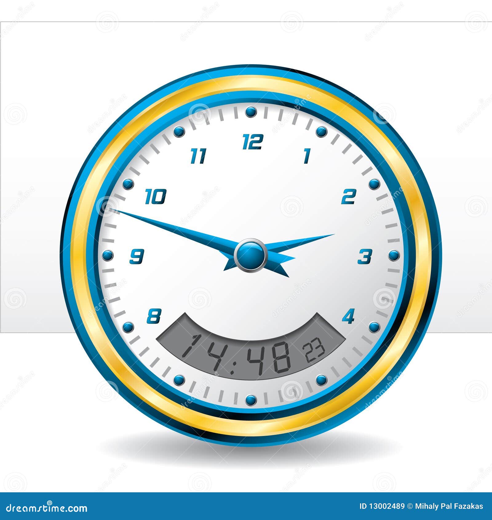 Horloge De Mur Analogique Et Digitale Illustration de Vecteur