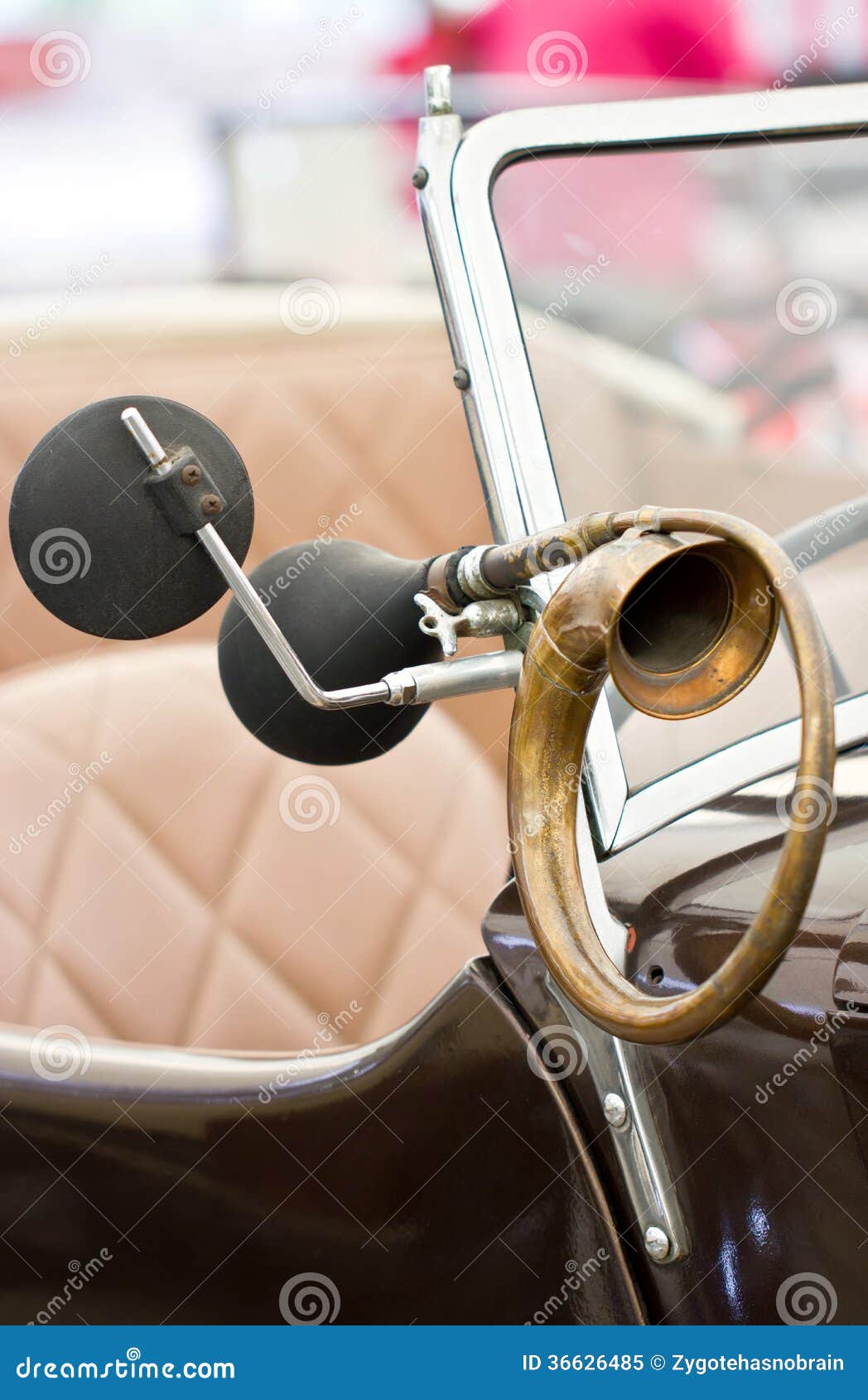 Horn of a Classical Car. stock image. Image of ancient 36626485