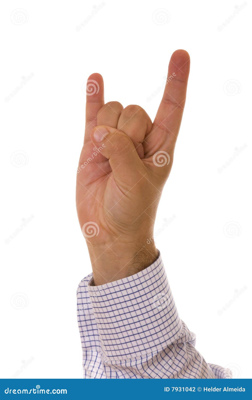 Horn gesture stock photo. Image of signal, finger, gesture 7931042