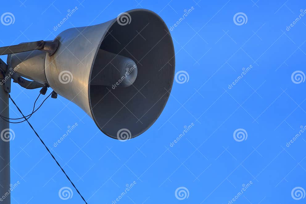 Horn loudspeaker stock photo. Image of single, order 13806474
