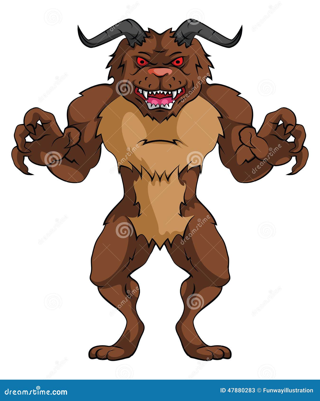 Horn Monster stock vector. Illustration of monster, character 47880283