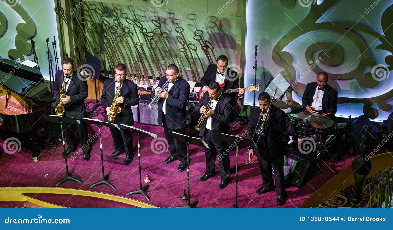 Horn Section in Band editorial stock image. Image of brass 135070544