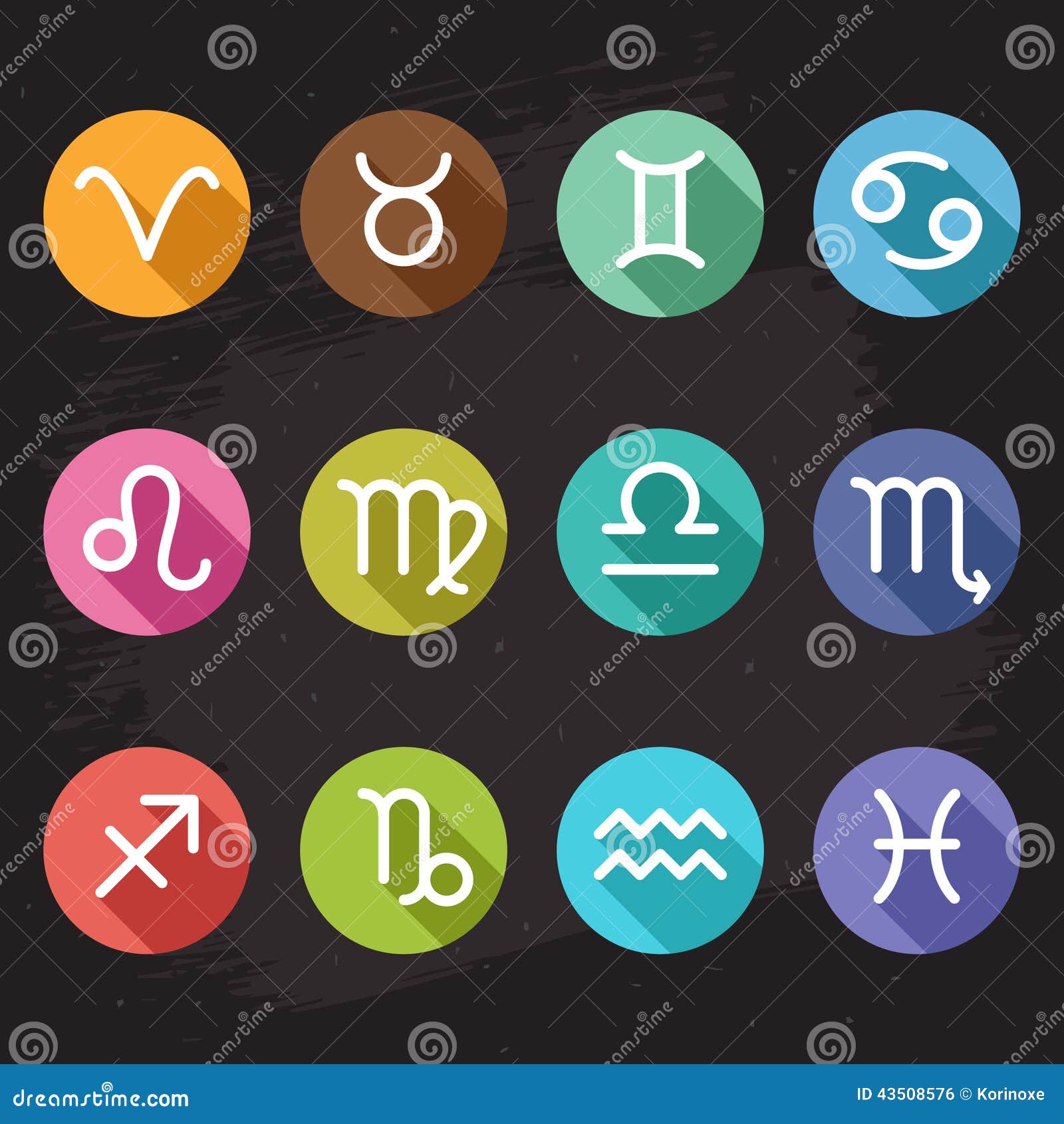 Horoscope icons set stock vector. Illustration of ...