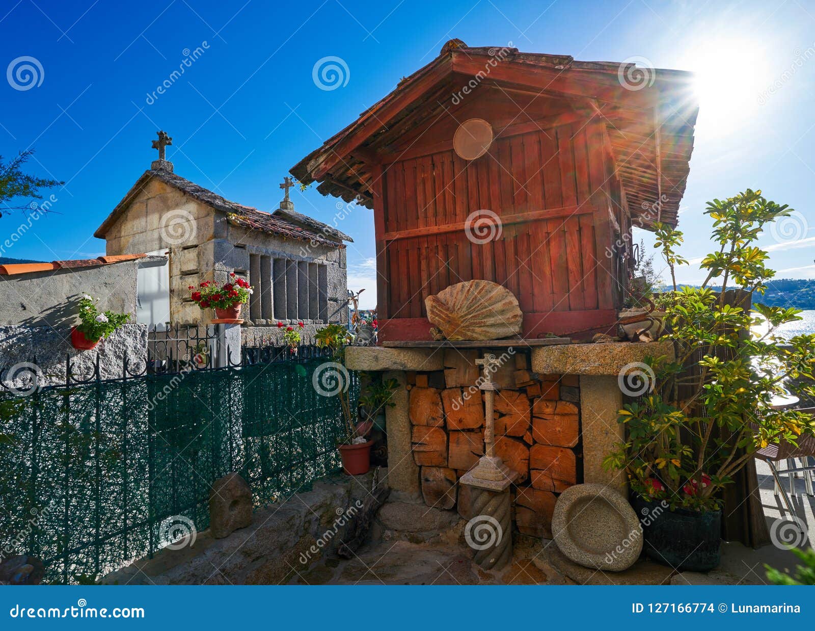 horreo in combarro village pontevedra galicia spain