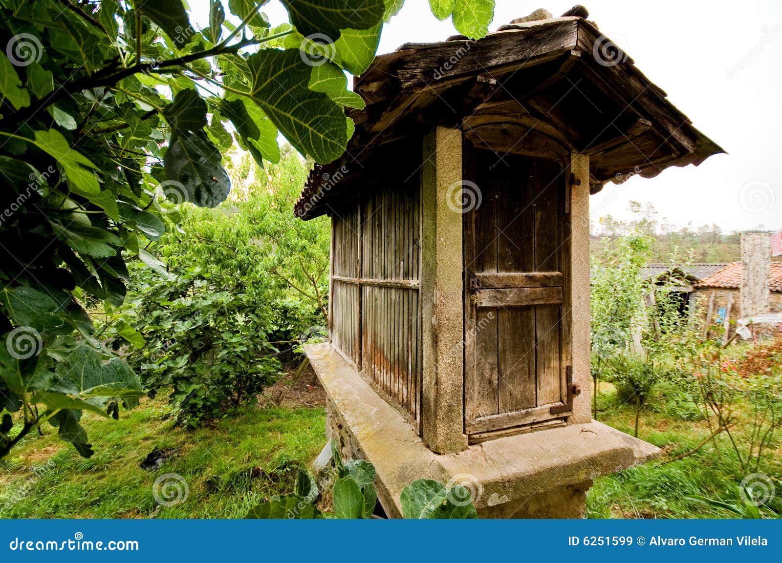 horreo. typical granary in north of spain.