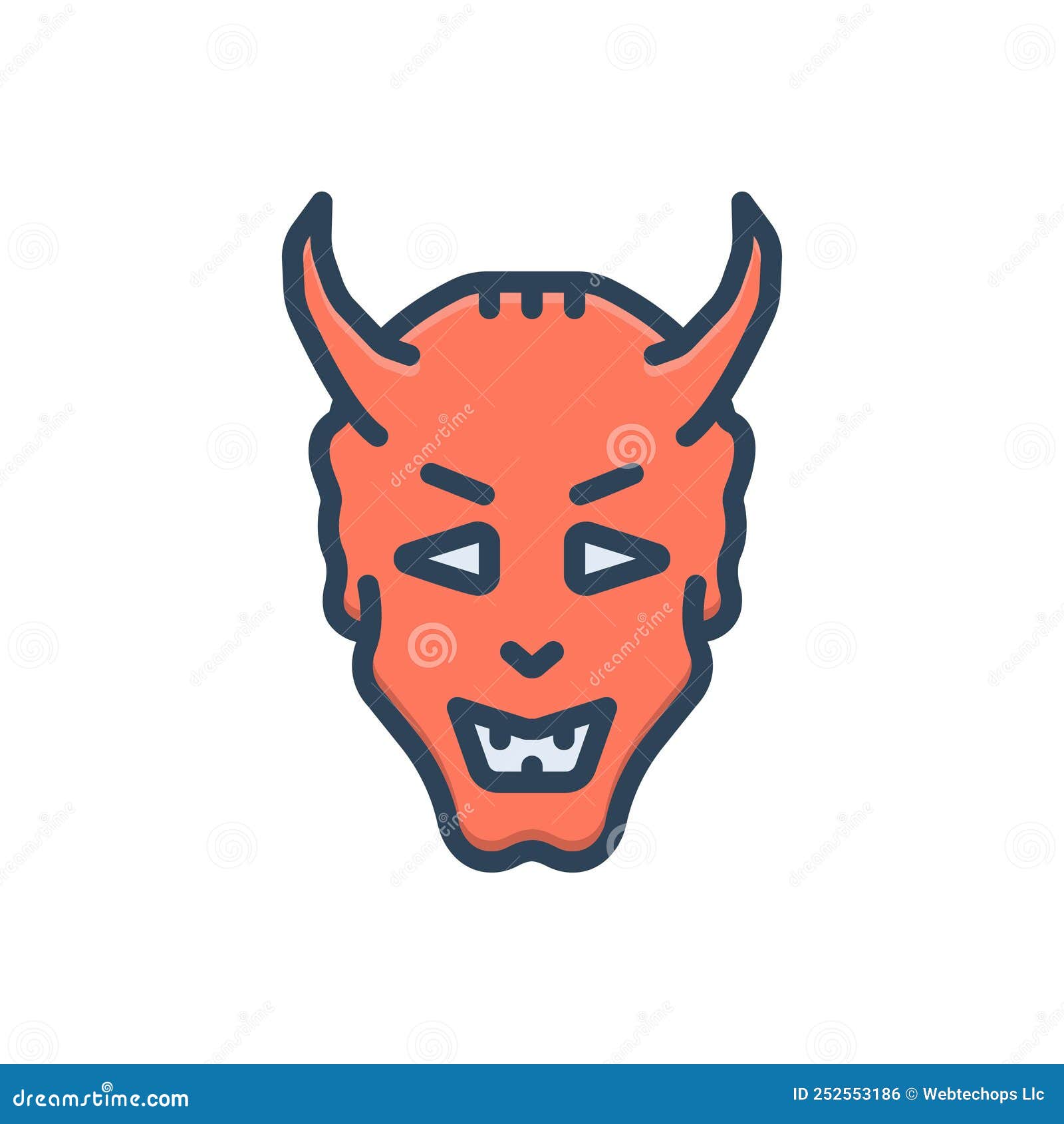 Mix Icon For Horrible, Horrific And Alarming Stock Photography