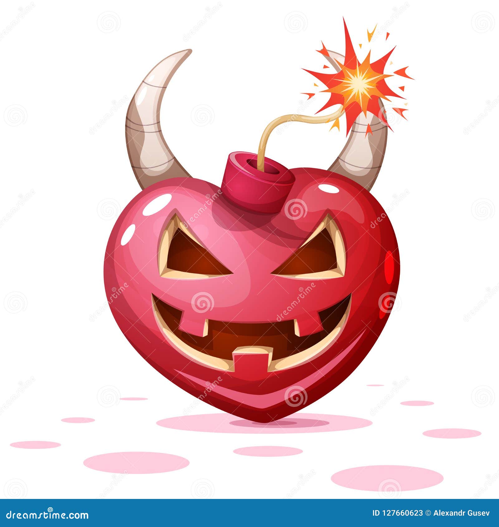 Horror, Miedo, Ejemplo De Halloween Corazón, Calabaza, Personajes De Dibujos  Animados De La Bomba Ilustración del Vector - Ilustración de riesgo,  amenaza: 127660623