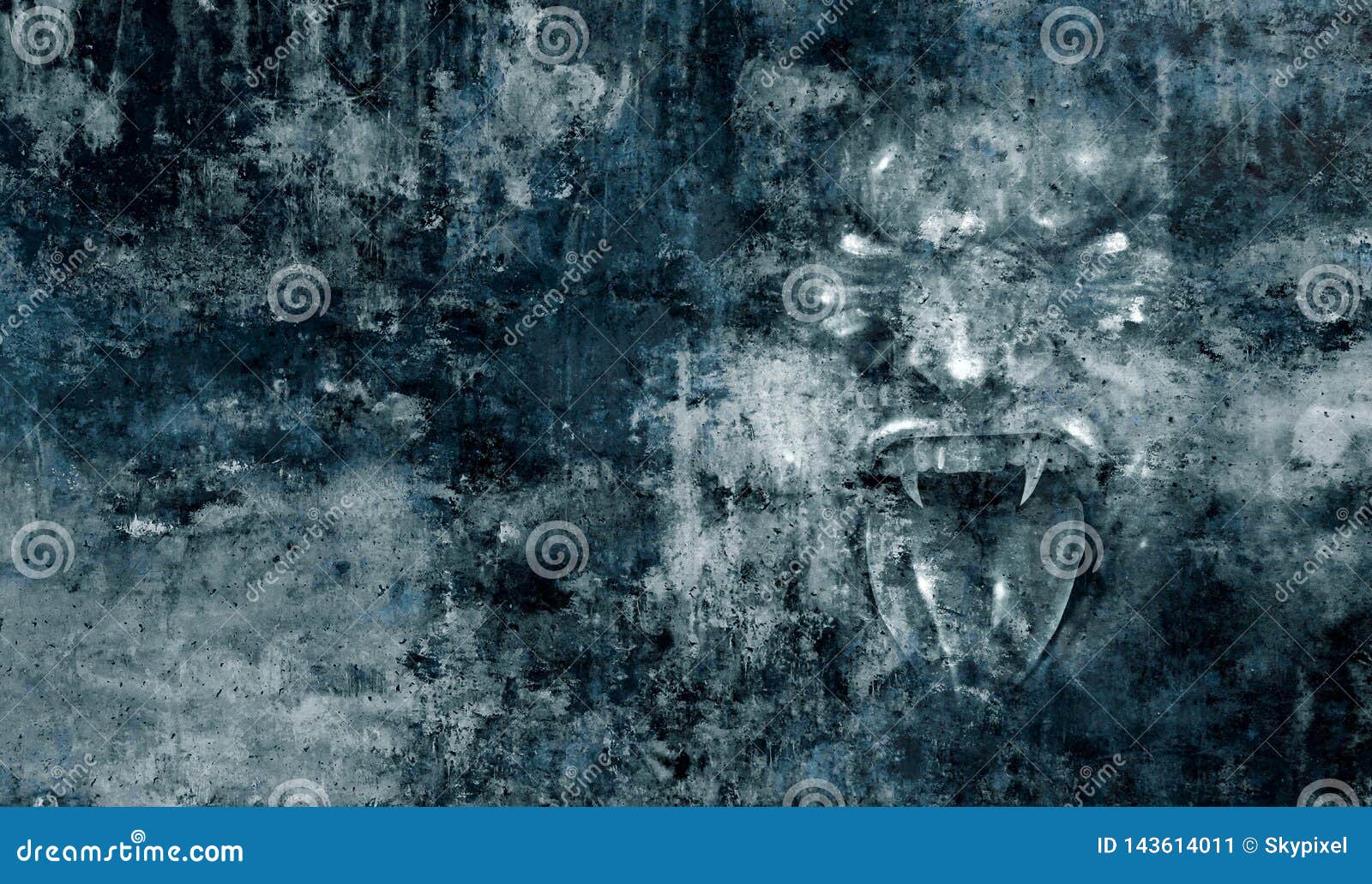 horror monster  face background