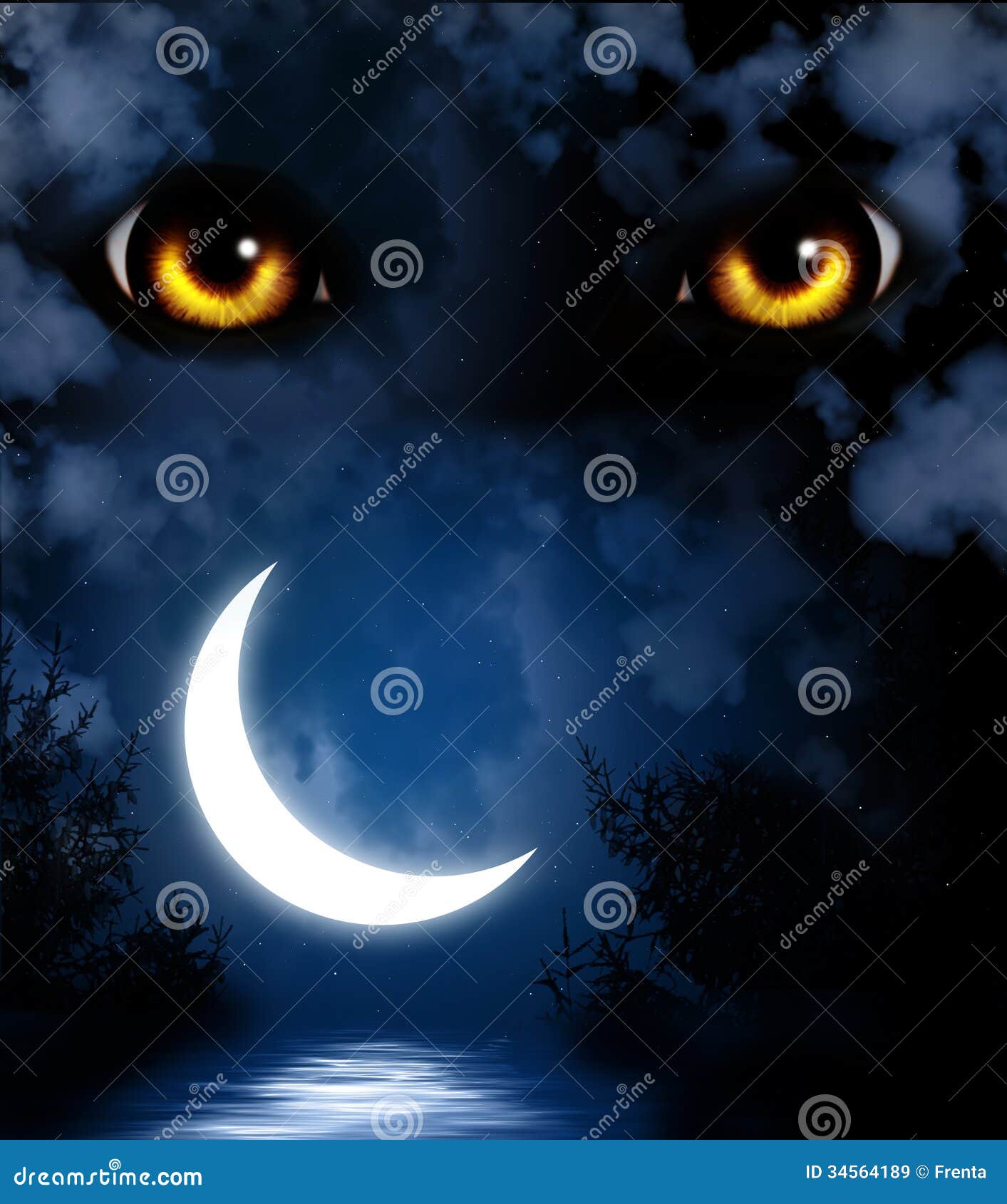 Horror in night stock illustration. Illustration of mystery - 34564189 Horror in night stock illustration. Illustration of mystery - 34564189