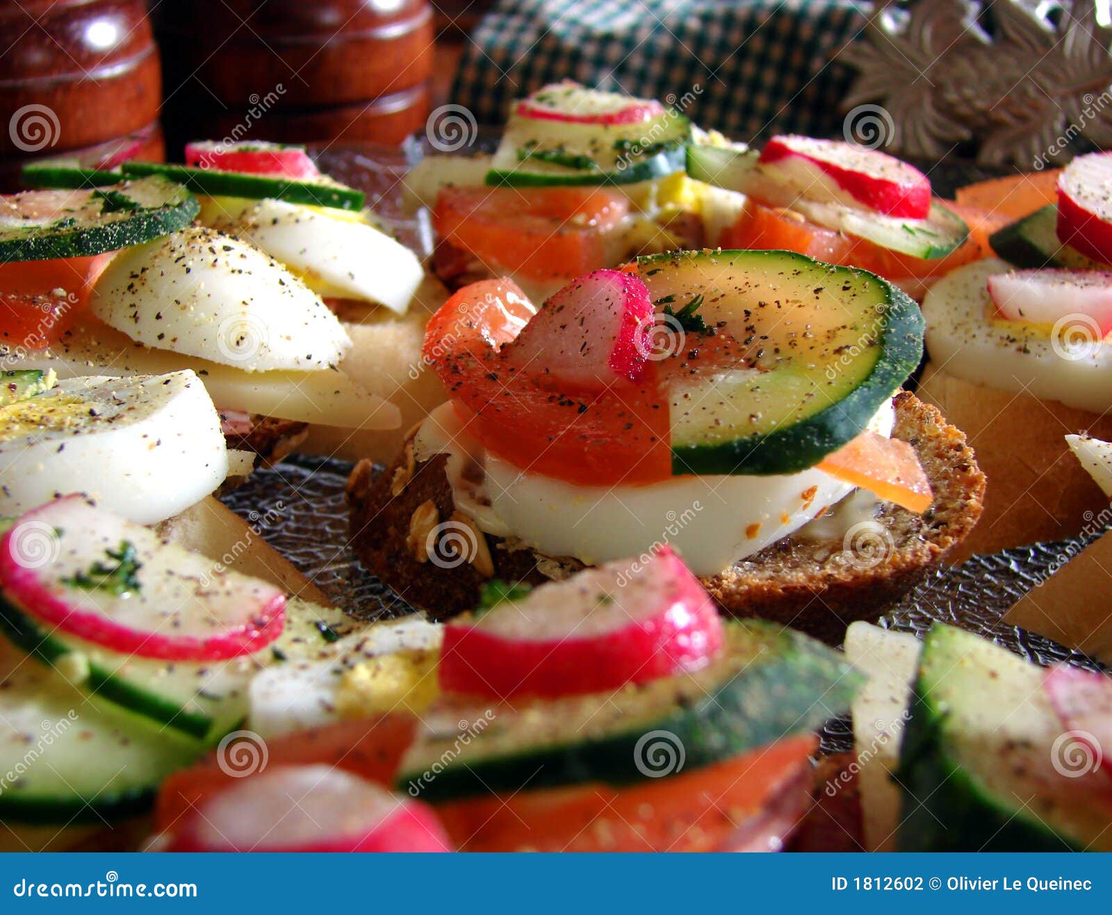 Hors D Oeuvres Amuse Bouche Sandwiches Stock Photo Image of appetizer