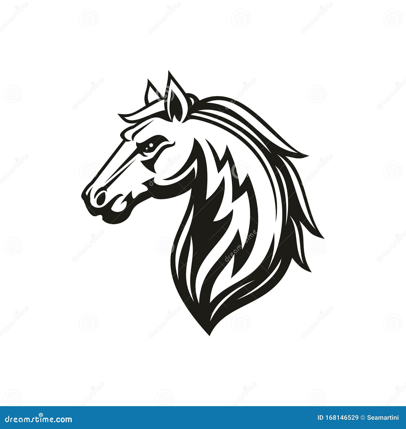 Horse Animal Tribal Tattoo or Racing Sport Mascot Stock Vector -  Illustration of icon, speed: 168146529