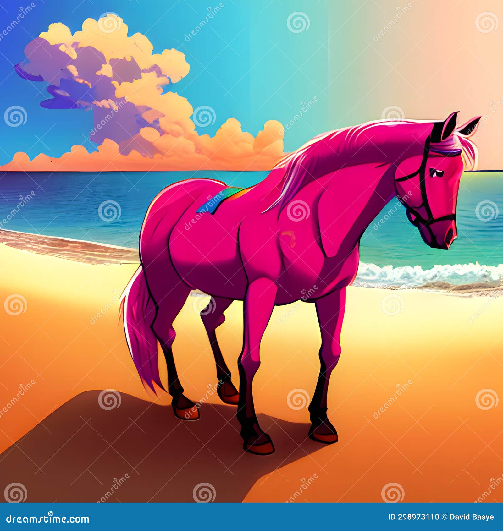 Horse stock illustration. Illustration of horse, posing 298973110