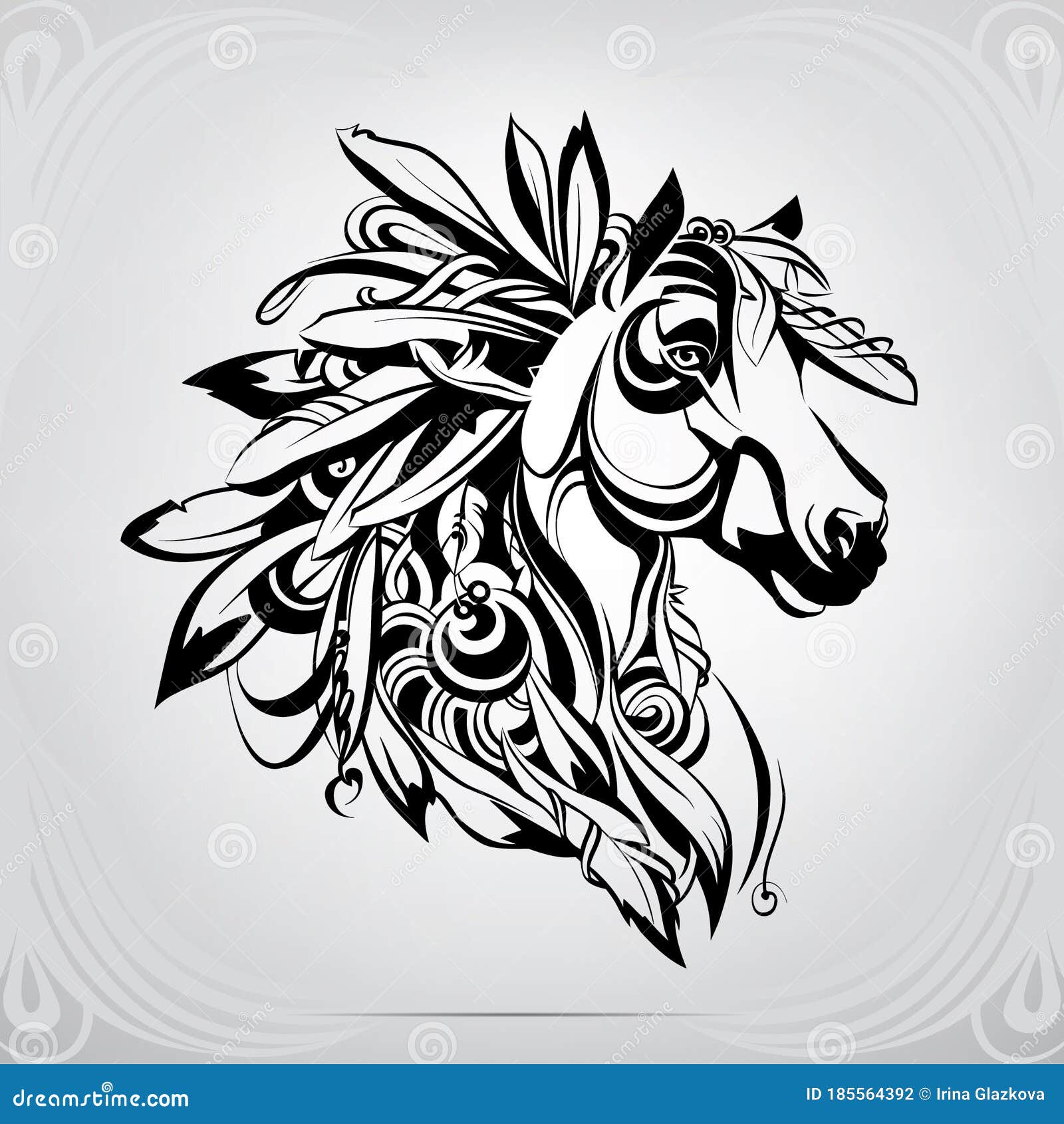 native american horse clip art
