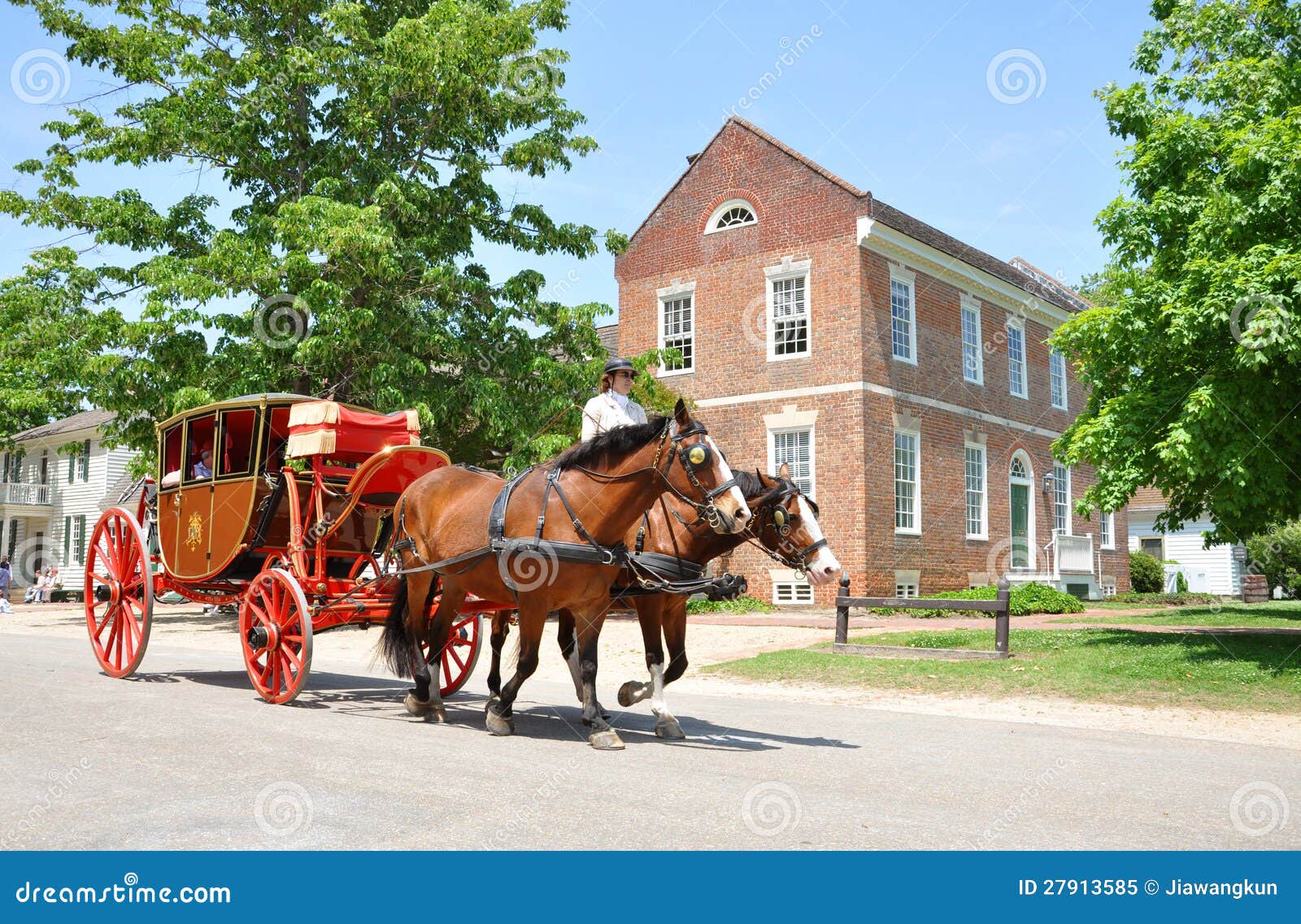 Horse Drawn Carriage Tours in Williamsburg Editorial Image Image of