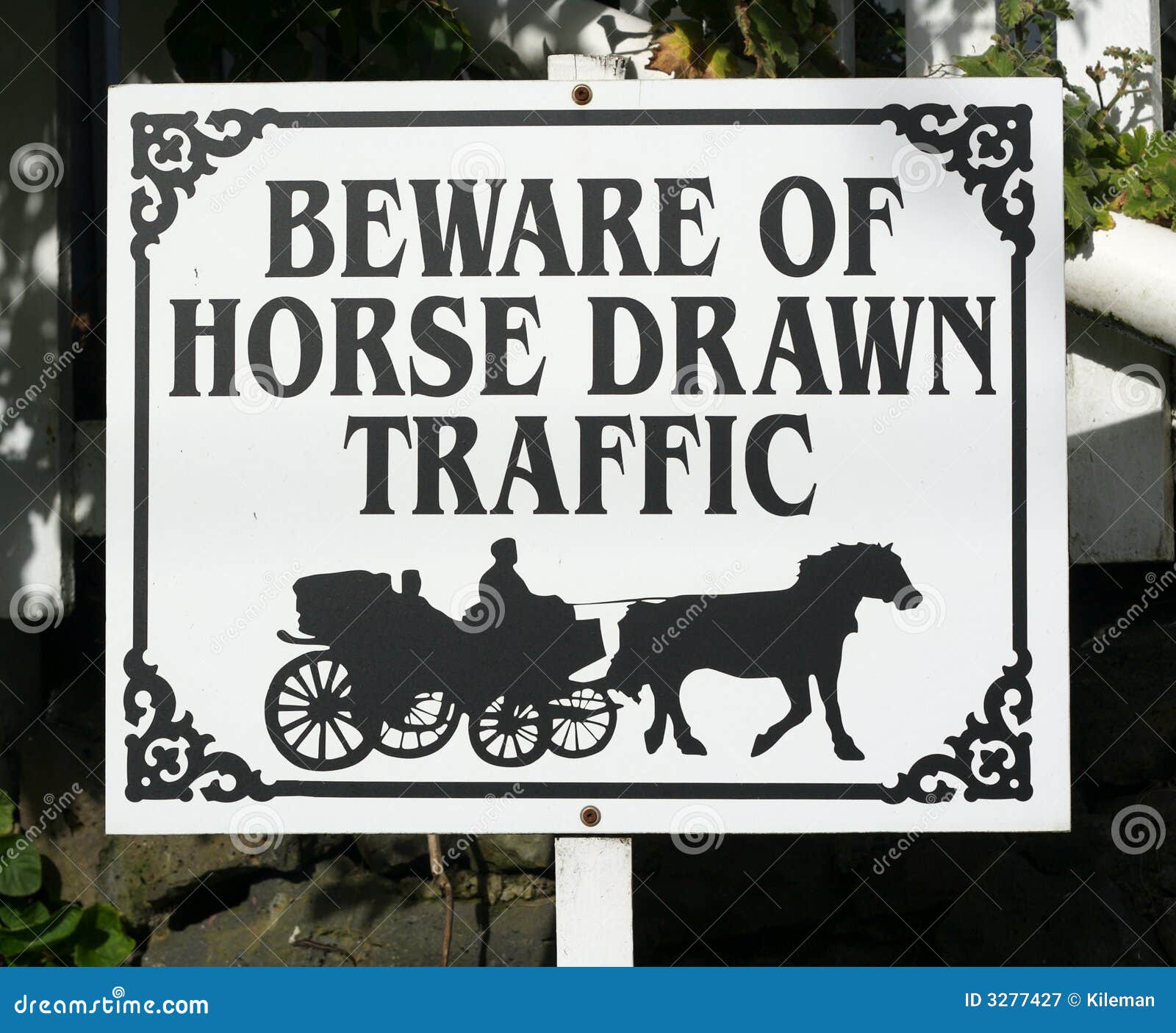 Horse Drawn Traffic Sign Royalty Free Stock Photography Image 3277427