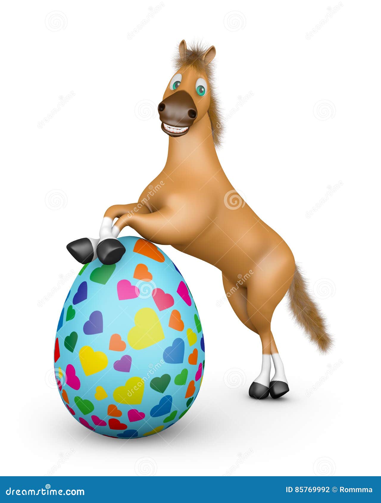Horse and Easter egg stock illustration. Illustration of love 85769992