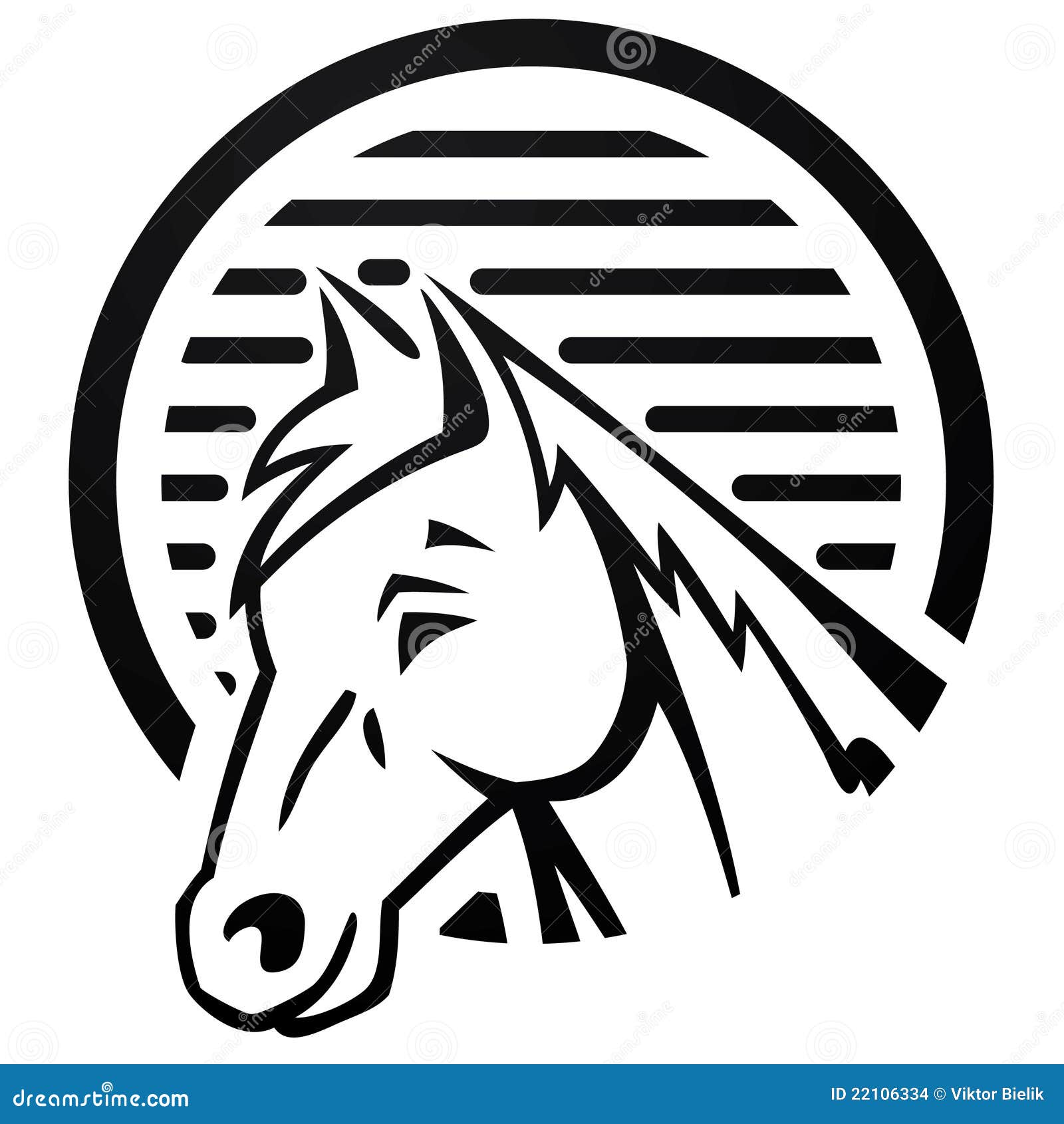Horse at Farm logo stock vector. Illustration of nature - 22106334