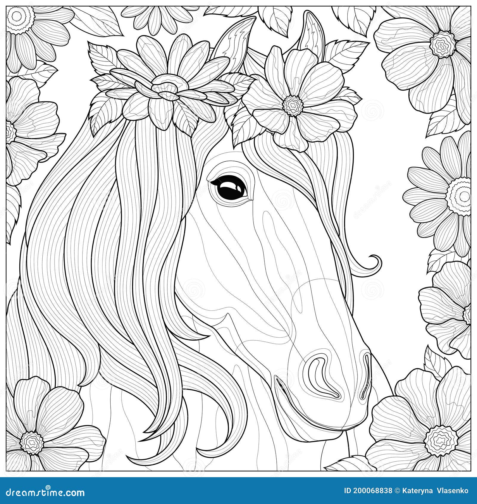 Animal coloring pages horse