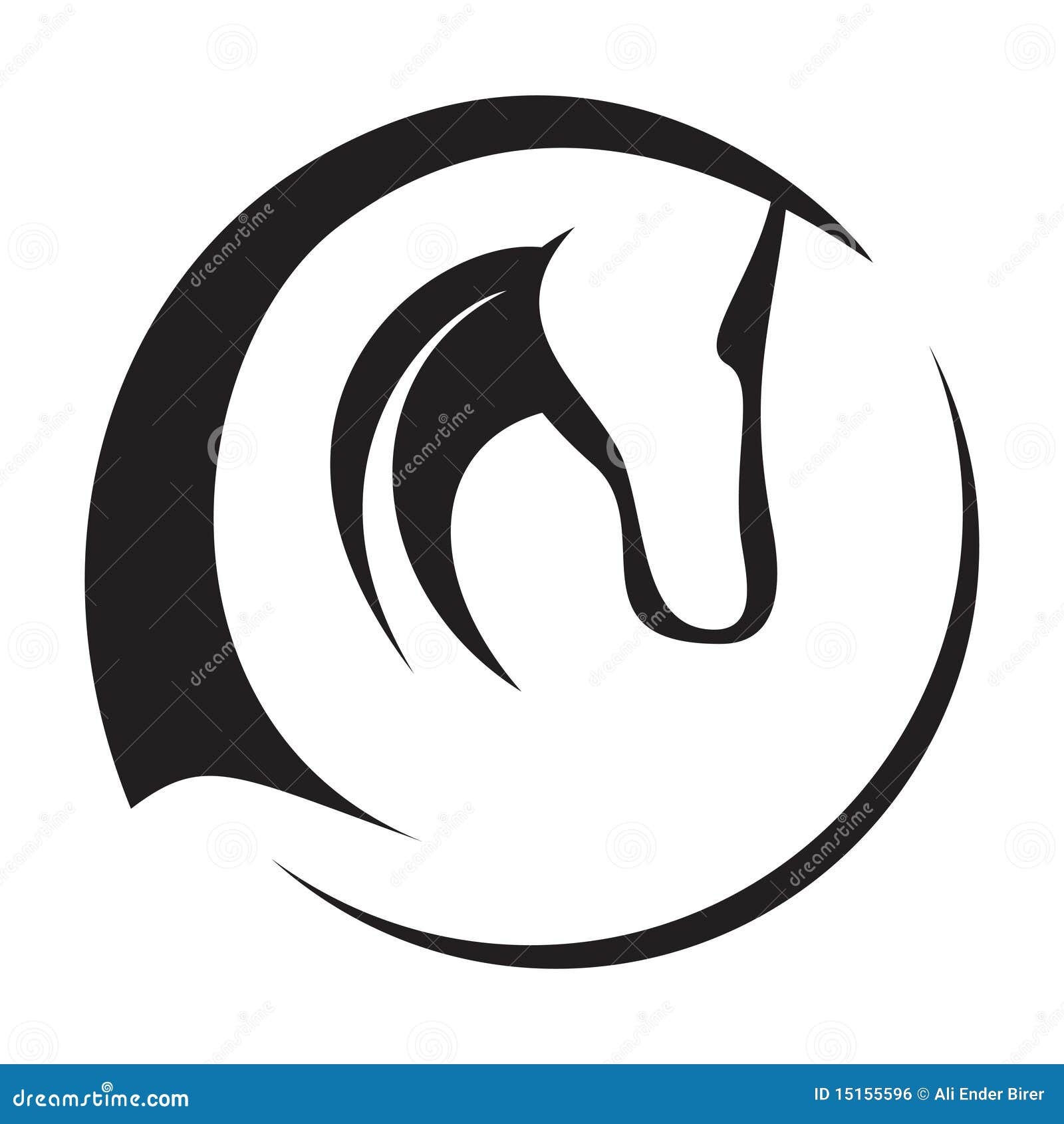 Horse Head Icon stock vector. Illustration of freedom 15155596