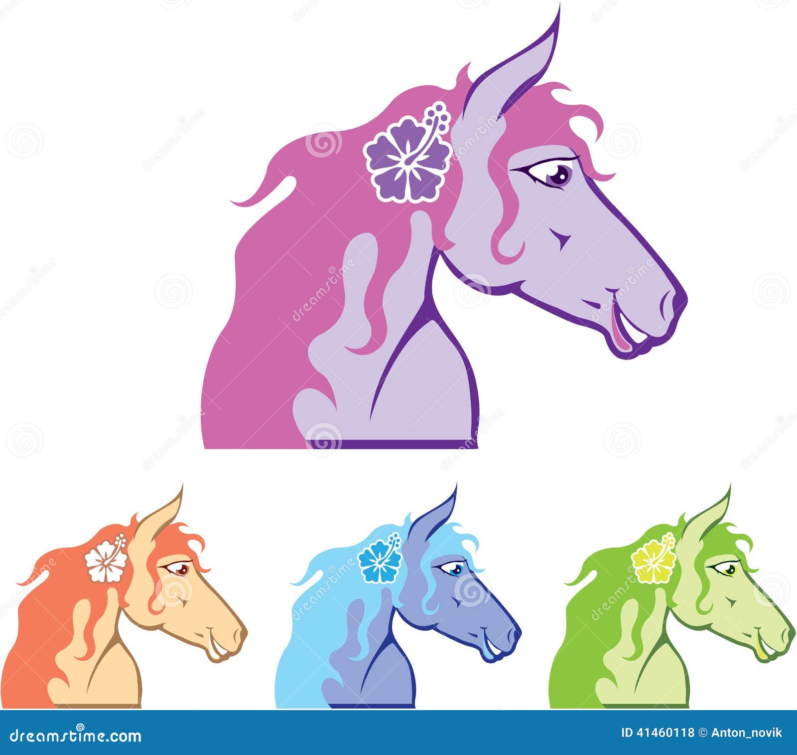 Horse head stock vector. Illustration of horseback, pony - 41460118