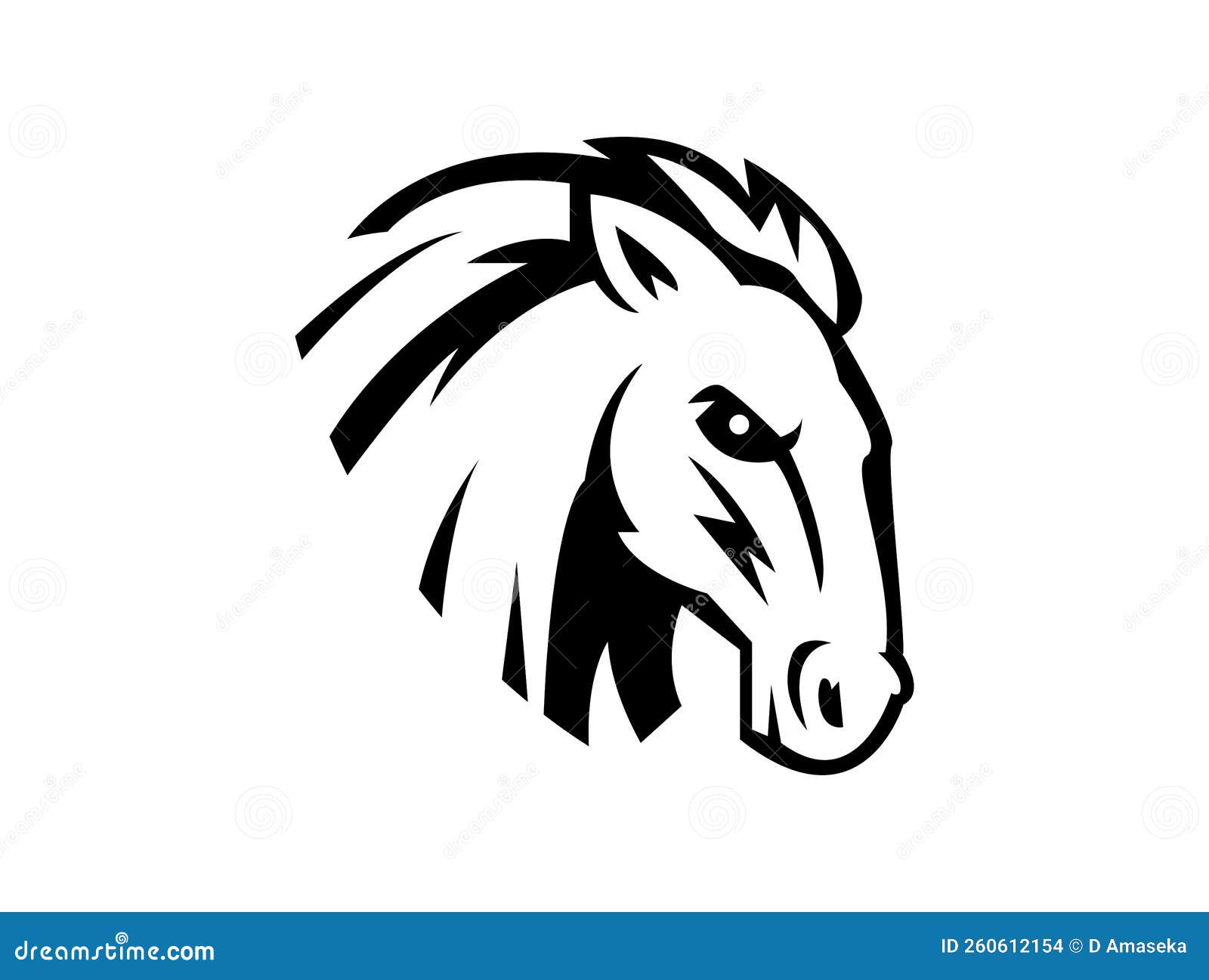 Horse Head Vector Logo Design Stock Vector Illustration of horseback