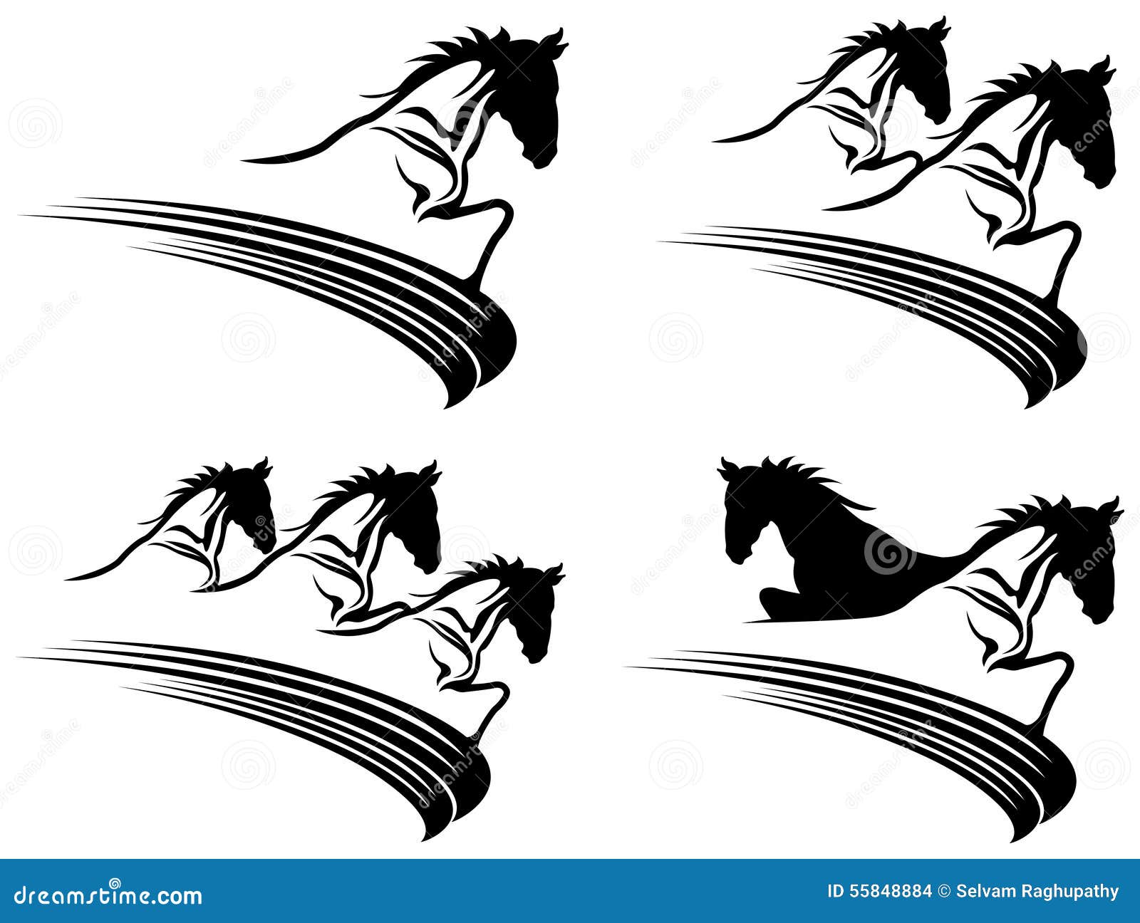 Horse, horses stock vector. Illustration of dynamic, artistic 55848884