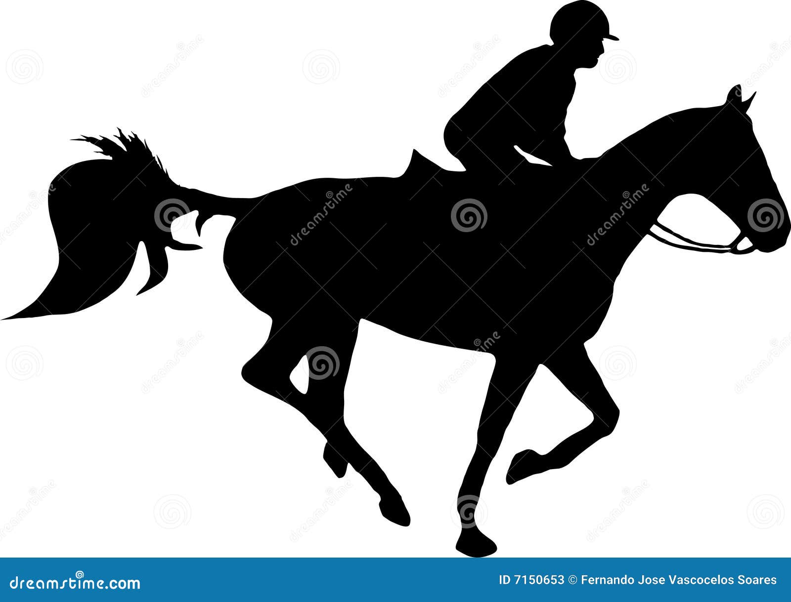 Horse and jockey stock vector. Illustration of animals - 7150653