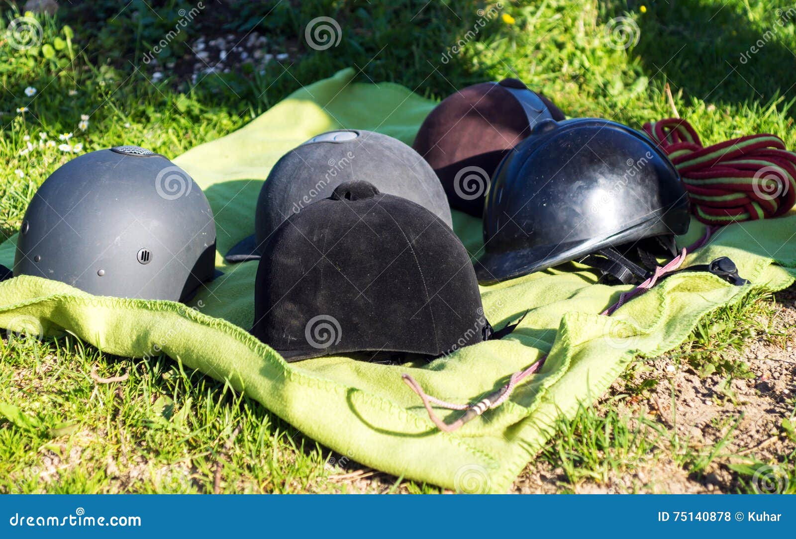 Horse jockey equipment stock photo. Image of adult, female 75140878