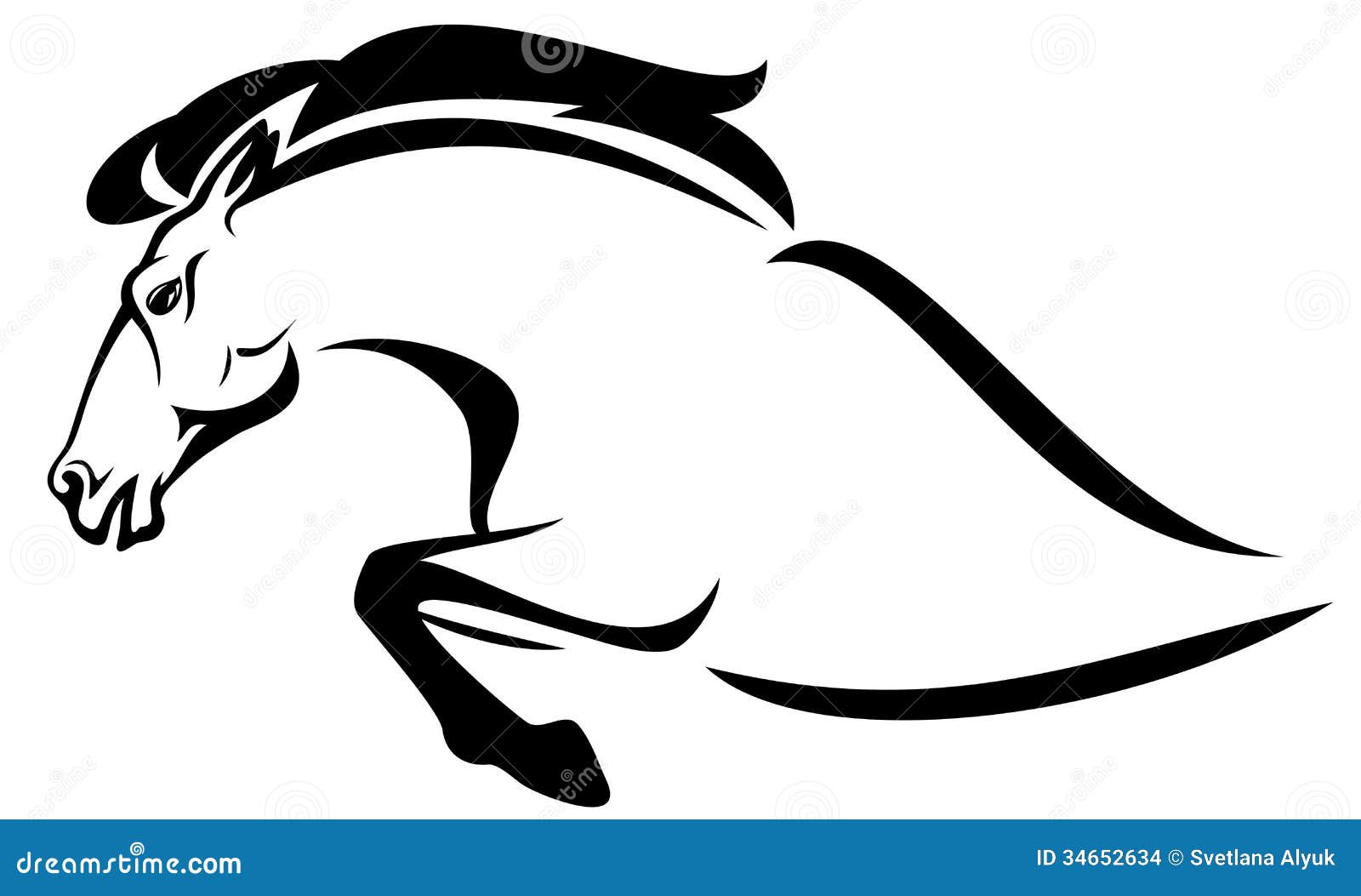 clip art jumping horse outline - photo #23