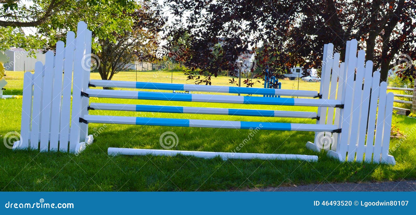 Horse Jump Winged Oxer stock photo. Image of standards 46493520