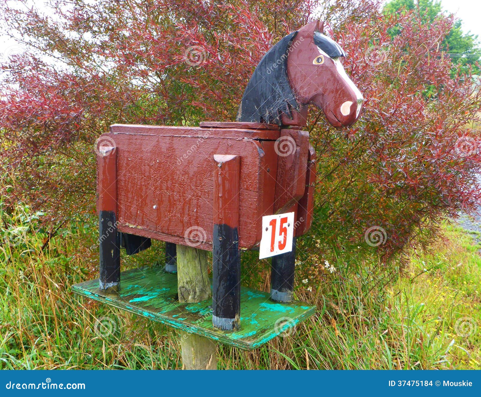 Horse Letterbox stock photo. Image of animal, architectural 37475184