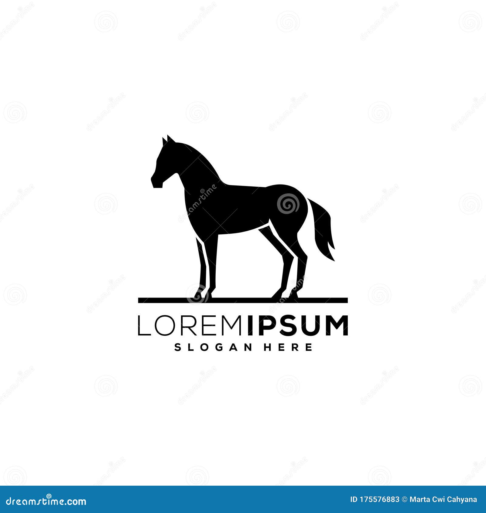 Horse Logo Animal Vector Design Stock Vector Illustration of head
